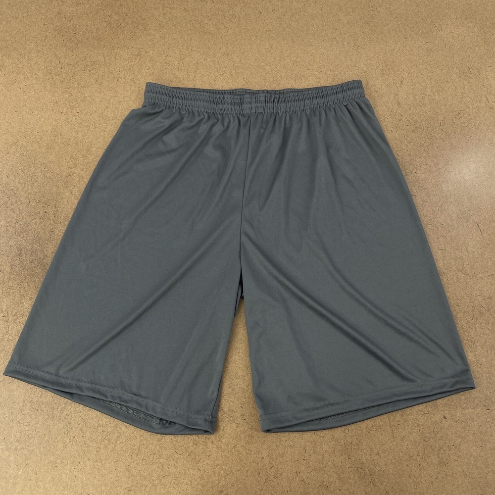 C2 Sports Men's Size Medium Graphite Blank Drawstring Performance Shorts 5129
